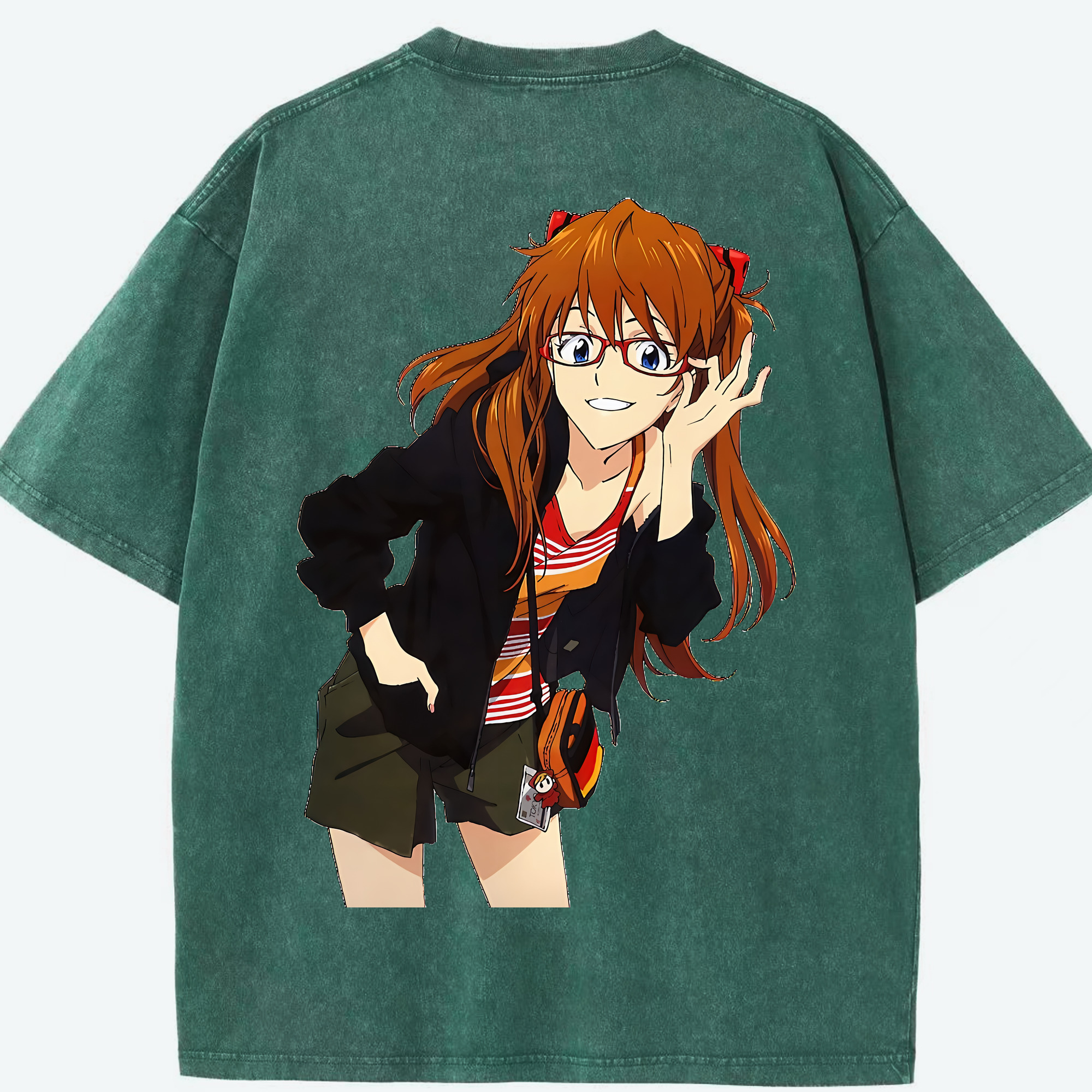 （画像用） EVA 新世紀エヴァンゲリオン 綿100% ヴィンテージ風 半袖Tシャツ（背面プリント）